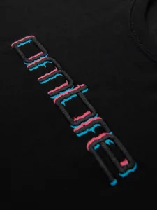 Trendy pánske tričko s krátkym rukávom- čierne