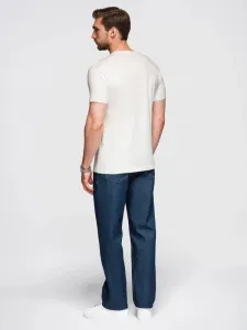 Trendy pánske tričko s krátkym rukávom- biele