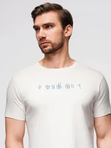 Trendy pánske tričko s krátkym rukávom- biele