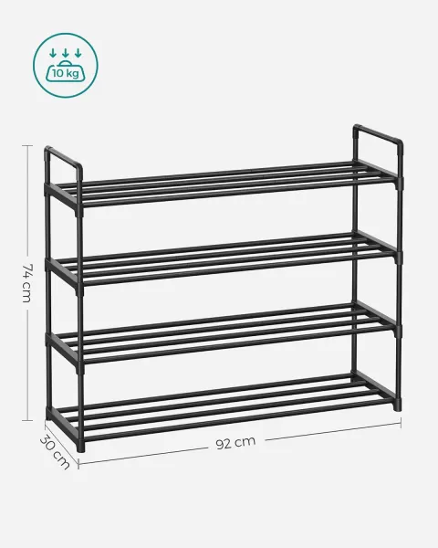 SONGMICS Botník Pajos 92 cm čierny
