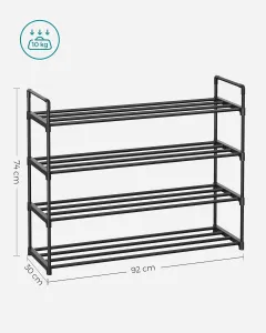 SONGMICS Botník Pajos 92 cm čierny
