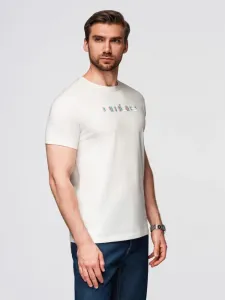 Trendy pánske tričko s krátkym rukávom- biele