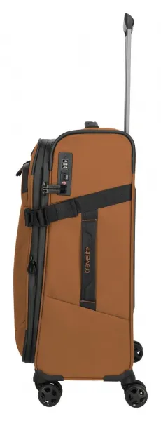 Stredný textilný kufor na kolieskach Travelite Briize M Curry