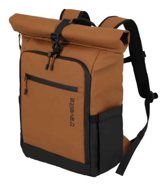 Rolovací ruksak Travelite Briize Backpack M Roll-Up Curry