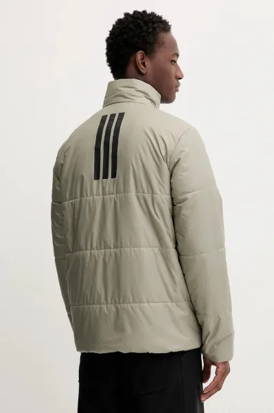 Bunda adidas Bsc Climawarm 3 zelená farba, prechodná, JX7760