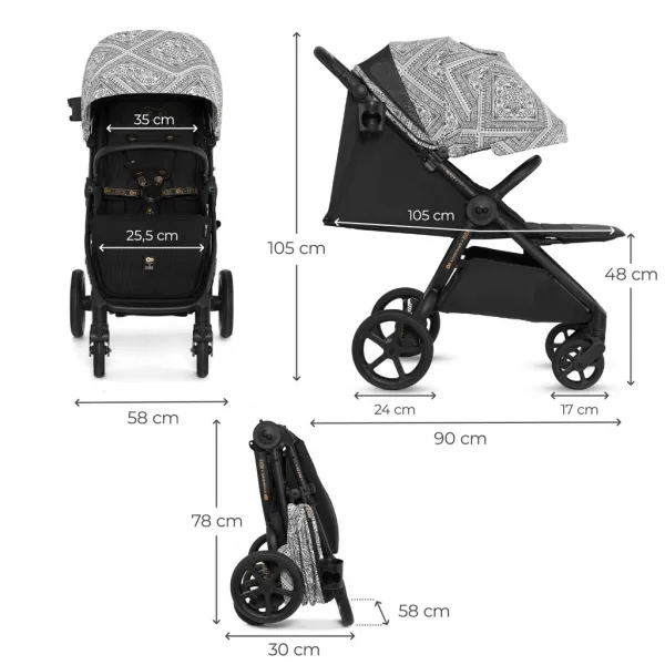 Kočík Kinderkraft Mitzy limitovaná edícia Bizuu Farba: Dune Whisper