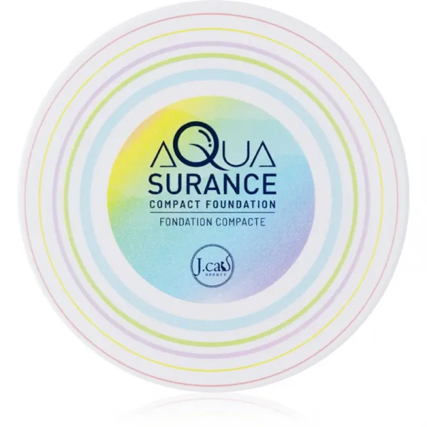 J.Cat Beauty Aquasurance kompaktný púdrový make-up pre stredné až plné krytie odtieň 101 Ivory 9 g