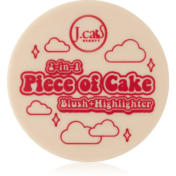 J.Cat Beauty 2 In 1 Piece Of Cake lícenka s rozjasňovačom odtieň 103 McFlirty 12.1 g
