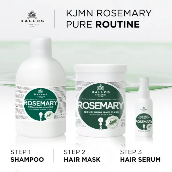 Kallos KJMN Professional Rosemary regeneračný a ochranný olej pre poškodené vlasy a rozštiepené končeky 50 ml