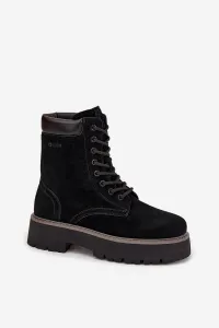 BIG STAR SHOES Semišové dámske pracovné čižmy na šnúrky Big Star