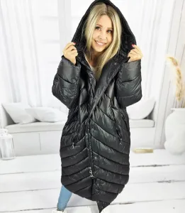 Pri Long jacket women's coat with diagonal quilting Warm LUCY