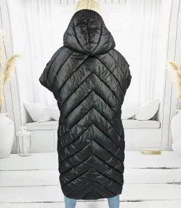 Pri Long jacket women's coat with diagonal quilting Warm LUCY