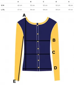 Pri Classic warm thick short cardigan sweater EMILIA decorative buttons