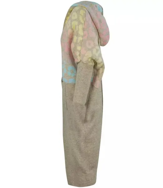 Pri Long cardigan colorful leopard sweater with wool