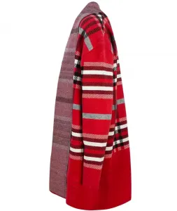 Pri WARM Sweater. Checkered cardigan overlay