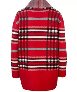 Pri WARM Sweater. Checkered cardigan overlay