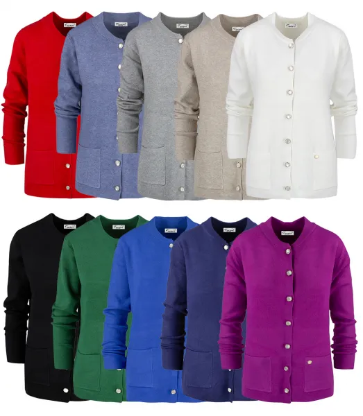 Pri Classic warm thick short cardigan sweater EMILIA decorative buttons