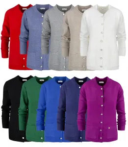 Pri Classic warm thick short cardigan sweater EMILIA decorative buttons