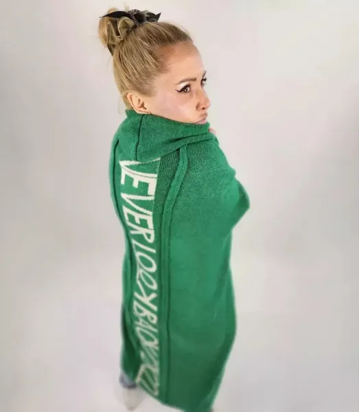 Pri Long cardigan sweater with wool NEVER LOOK BACK