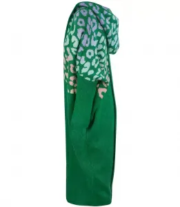 Pri Long cardigan colorful leopard sweater with wool