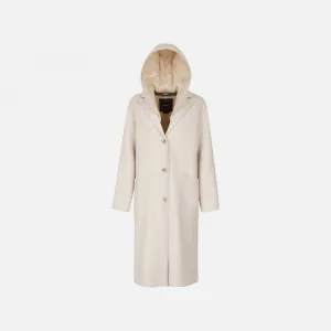 Cream Women's Coat Geox Rawelle - Women's