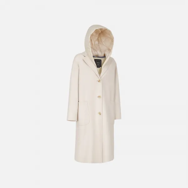 Cream Women's Coat Geox Rawelle - Women's