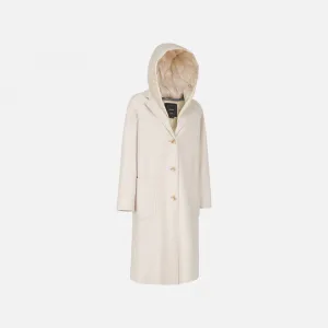 Cream Women's Coat Geox Rawelle - Women's