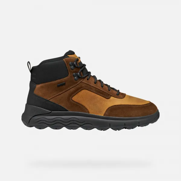 Brown men's ankle boots Geox Spherica 4X4 ABX - Men