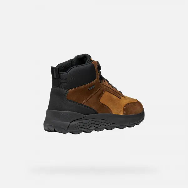 Brown men's ankle boots Geox Spherica 4X4 ABX - Men