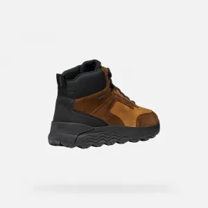 Brown men's ankle boots Geox Spherica 4X4 ABX - Men