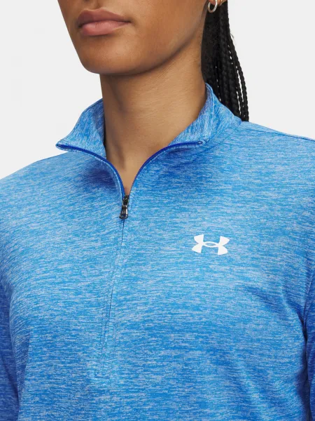 Under Armour Tech 1/2 Zip T-Shirt - Twist-BLU - Women's