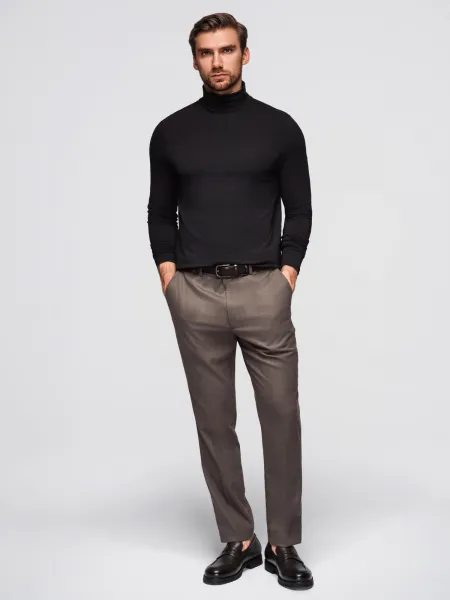 Pánske tričko s dlhým rukávom OMBRE Longsleeve OM-LSCL-0130 V-1 black
