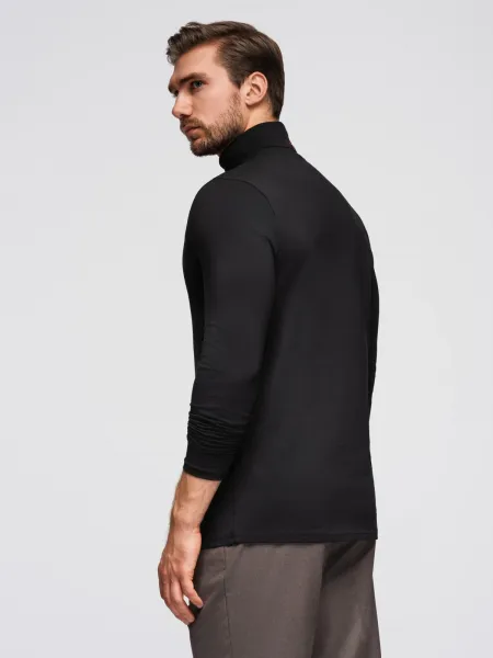 Pánske tričko s dlhým rukávom OMBRE Longsleeve OM-LSCL-0130 V-1 black