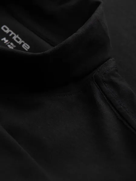 Pánske tričko s dlhým rukávom OMBRE Longsleeve OM-LSCL-0130 V-1 black