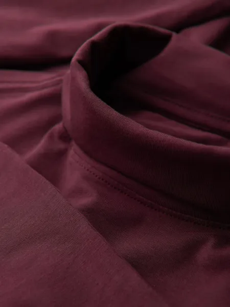 Pánske tričko s dlhým rukávom OMBRE Longsleeve OM-LSCL-0130 V-6 burgundy