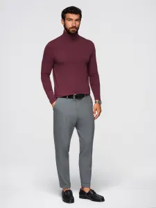 Pánske tričko s dlhým rukávom OMBRE Longsleeve OM-LSCL-0130 V-6 burgundy