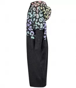 Pri Long cardigan colorful leopard sweater with wool