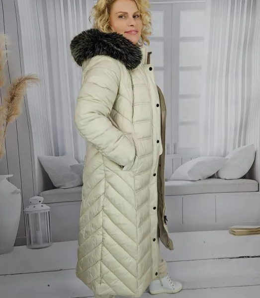 Pri Long quilted winter warm coat with hood ARCTICA jacket