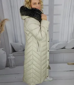 Pri Long quilted winter warm coat with hood ARCTICA jacket
