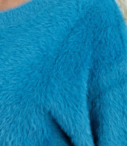 Pri Fluffy sweater knit dress round neckline FLUFFY