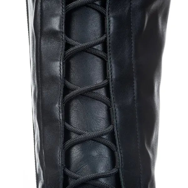 Barefoot vysoké šnurovacie čižmy ABBY Black