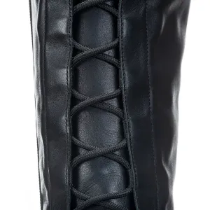 Barefoot vysoké šnurovacie čižmy ABBY Black