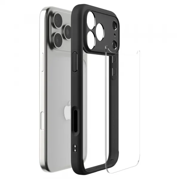 Spigen Ultra Hybrid kryt na mobil, iPhone 17 Pro Max, čierny