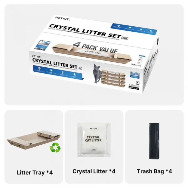 Náhradná kryštalická podstielka pre PUROBOT CRYSTAL DUO - 4 ks