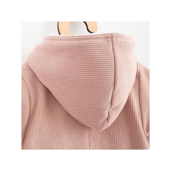 Dojčenská kombinéza s kapucňou New Baby Frosty pink 80 (9-12m)