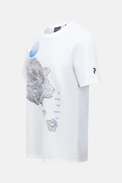 Tričko Peak Performance M Explore Graphic Tee White