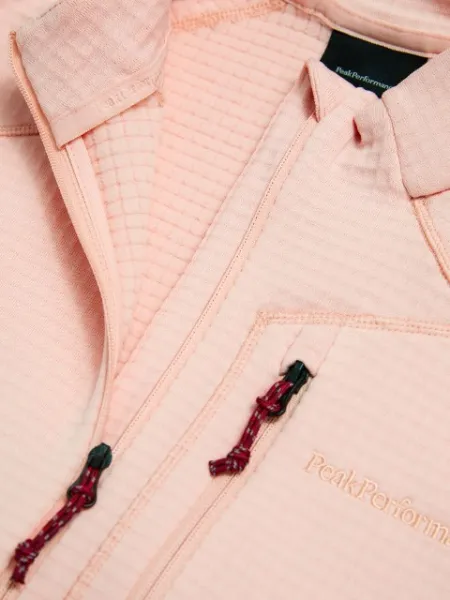 Mikina Peak Performance W Trail Polartec Half Zip Peach Fuzz