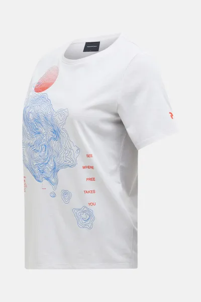 Tričko Peak Performance W Explore Graphic Tee Antarctica