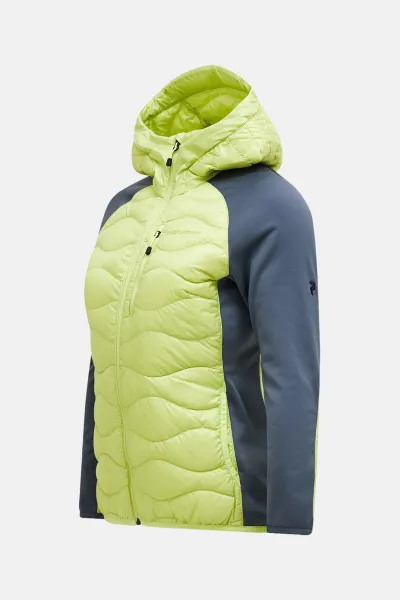 Bunda Peak Performance W Helium Down Hybrid Hood Crystal Green