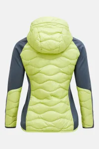Bunda Peak Performance W Helium Down Hybrid Hood Crystal Green